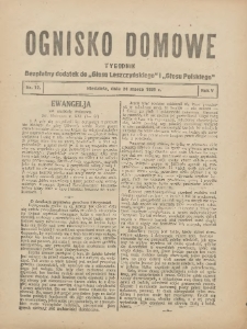 Ognisko Domowe: bezpłatny dodatek do "Głosu Leszczyńskiego" i „Głosu Polskiego” 1929.03.24 R.5 Nr12