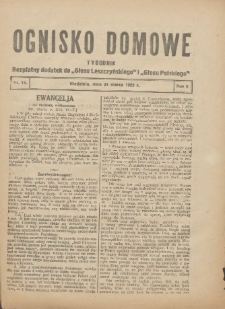 Ognisko Domowe: bezpłatny dodatek do "Głosu Leszczyńskiego" i &bdquo;Głosu Polskiego&rdquo; 1929.03.31 R.5 Nr13