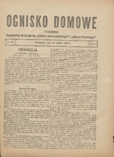 Ognisko Domowe: bezpłatny dodatek do "Głosu Leszczyńskiego" i „Głosu Polskiego” 1929.03.31 R.5 Nr13