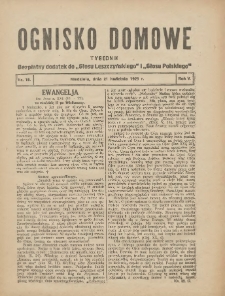 Ognisko Domowe: bezpłatny dodatek do "Głosu Leszczyńskiego" i „Głosu Polskiego” 1929.04.21 R.5 Nr16
