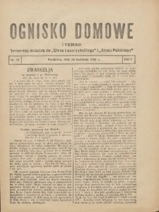 Ognisko Domowe: bezpłatny dodatek do "Głosu Leszczyńskiego" i „Głosu Polskiego” 1929.04.28 R.5 Nr17