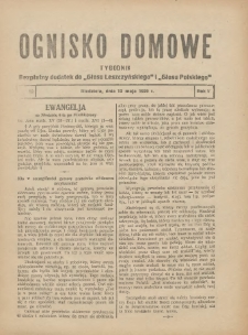 Ognisko Domowe: bezpłatny dodatek do "Głosu Leszczyńskiego" i &bdquo;Głosu Polskiego&rdquo; 1929.05.12 R.5 Nr19