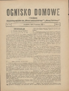 Ognisko Domowe: bezpłatny dodatek do "Głosu Leszczyńskiego" i &bdquo;Głosu Polskiego&rdquo; 1929.06.09 R.5 Nr23