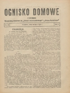 Ognisko Domowe: bezpłatny dodatek do "Głosu Leszczyńskiego" i &bdquo;Głosu Polskiego&rdquo; 1929.07.28 R.5 Nr30