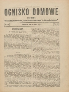 Ognisko Domowe: bezpłatny dodatek do "Głosu Leszczyńskiego" i „Głosu Polskiego” 1929.07.28 R.5 Nr30