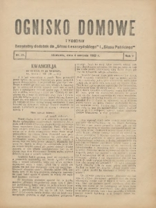 Ognisko Domowe: bezpłatny dodatek do "Głosu Leszczyńskiego" i „Głosu Polskiego” 1929.08.04 R.5 Nr31