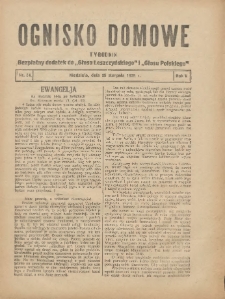 Ognisko Domowe: bezpłatny dodatek do "Głosu Leszczyńskiego" i &bdquo;Głosu Polskiego&rdquo; 1929.08.25 R.5 Nr34