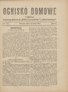 Ognisko Domowe: bezpłatny dodatek do "Głosu Leszczyńskiego" i „Głosu Polskiego” 1929.09.08 R.5 Nr36