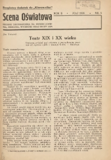 Scena Oświatowa: drobne urozmaicenia na przedstawienia, zebrania, wycieczki oraz obozy KSM: bezpłatny dodatek do Kierownika Stowarzyszeń Młodzieży 1935.05 R.2 Nr5