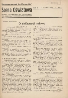 Scena Oświatowa: drobne urozmaicenia na przedstawienia, zebrania, wycieczki oraz obozy KSM: bezpłatny dodatek do Kierownika Stowarzyszeń Młodzieży 1935.07 R.2 Nr7
