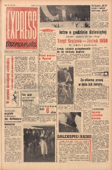 Express Poznański 1958.09.13 Nr215 zawiera program Międzynarodowych Zawod&oacute;w Motorowodnych