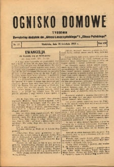 Ognisko Domowe: bezpłatny dodatek do "Głosu Leszczyńskiego" i „Głosu Polskiego” 1932.04.24 R.8 Nr17