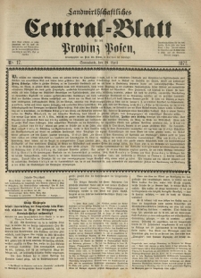 Landwirthschaftliches Central-Blatt f&uuml;r die Provinz Posen. 1873.04.26 Jg.1 Nr.17