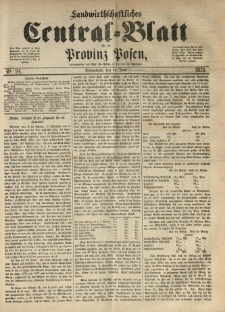 Landwirthschaftliches Central-Blatt für die Provinz Posen. 1873.06.14 Jg.1 Nr.24