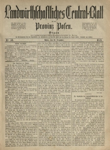 Landwirthschaftliches Central-Blatt für die Provinz Posen. 1873.12.13 Jg.1 Nr.50