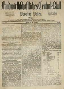 Landwirthschaftliches Central-Blatt f&uuml;r die Provinz Posen. 1873.12.27 Jg.1 Nr.52