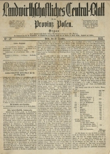 Landwirthschaftliches Central-Blatt für die Provinz Posen. 1873.12.27 Jg.1 Nr.52