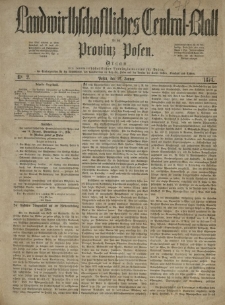Landwirthschaftliches Central-Blatt f&uuml;r die Provinz Posen. 1874.01.10 Jg.2 Nr.2