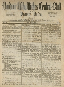 Landwirthschaftliches Central-Blatt für die Provinz Posen. 1874.03.14 Jg.2 Nr.11