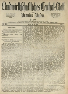 Landwirthschaftliches Central-Blatt f&uuml;r die Provinz Posen. 1874.05.16 Jg.2 Nr.20