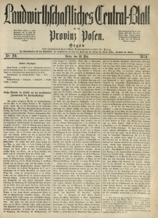 Landwirthschaftliches Central-Blatt für die Provinz Posen. 1874.05.16 Jg.2 Nr.20