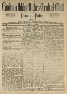 Landwirthschaftliches Central-Blatt für die Provinz Posen. 1874.06.27 Jg.2 Nr.26