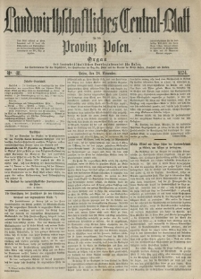 Landwirthschaftliches Central-Blatt für die Provinz Posen. 1874.11.28 Jg.2 Nr.48