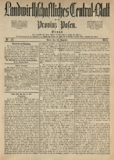 Landwirthschaftliches Central-Blatt für die Provinz Posen. 1874.12.24 Jg.2 Nr.52