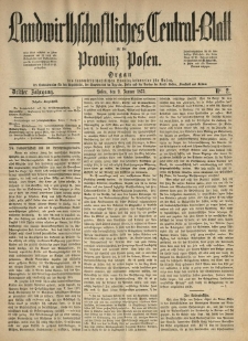 Landwirthschaftliches Central-Blatt für die Provinz Posen. 1875.01.09 Jg.3 Nr.2