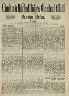 Landwirthschaftliches Central-Blatt für die Provinz Posen. 1875.01.30 Jg.3 Nr.5