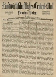 Landwirthschaftliches Central-Blatt für die Provinz Posen. 1875.02.13 Jg.3 Nr.7