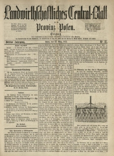 Landwirthschaftliches Central-Blatt f&uuml;r die Provinz Posen. 1875.03.27 Jg.3 Nr.13