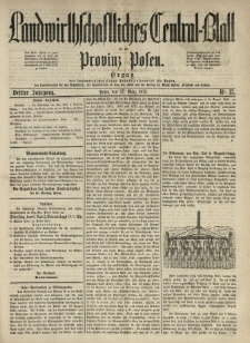 Landwirthschaftliches Central-Blatt für die Provinz Posen. 1875.03.27 Jg.3 Nr.13