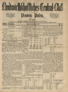Landwirthschaftliches Central-Blatt für die Provinz Posen. 1875.04.24 Jg.3 Nr.17