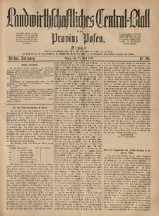 Landwirthschaftliches Central-Blatt f&uuml;r die Provinz Posen. 1875.05.15 Jg.3 Nr.20