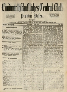 Landwirthschaftliches Central-Blatt für die Provinz Posen. 1875.07.03 Jg.3 Nr.27