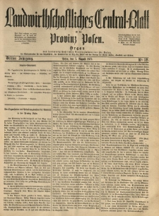 Landwirthschaftliches Central-Blatt f&uuml;r die Provinz Posen. 1875.08.07 Jg.3 Nr.32