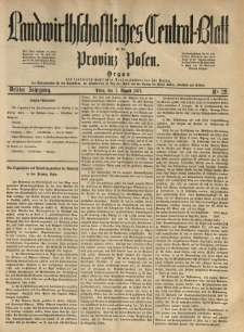 Landwirthschaftliches Central-Blatt für die Provinz Posen. 1875.08.07 Jg.3 Nr.32