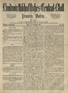Landwirthschaftliches Central-Blatt f&uuml;r die Provinz Posen. 1875.09.04 Jg.3 Nr.36