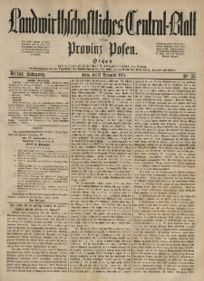 Landwirthschaftliches Central-Blatt für die Provinz Posen. 1875.09.11 Jg.3 Nr.37