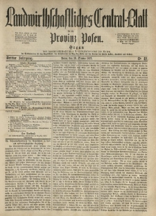 Landwirthschaftliches Central-Blatt für die Provinz Posen. 1875.10.16 Jg.3 Nr.42