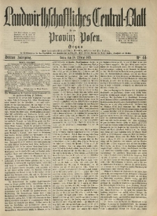 Landwirthschaftliches Central-Blatt für die Provinz Posen. 1875.10.30 Jg.3 Nr.44