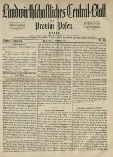 Landwirthschaftliches Central-Blatt f&uuml;r die Provinz Posen. 1875.11.13 Jg.3 Nr.46