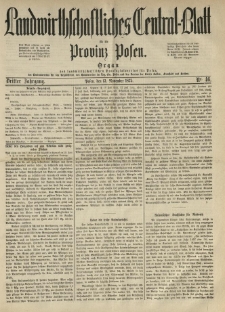 Landwirthschaftliches Central-Blatt für die Provinz Posen. 1875.11.13 Jg.3 Nr.46