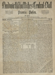 Landwirthschaftliches Central-Blatt für die Provinz Posen. 1875.11.27 Jg.3 Nr.48