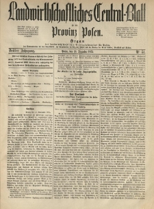 Landwirthschaftliches Central-Blatt f&uuml;r die Provinz Posen. 1875.12.18 Jg.3 Nr.51