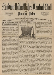 Landwirthschaftliches Central-Blatt f&uuml;r die Provinz Posen. 1875.12.24 Jg.3 Nr.52