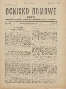 Ognisko Domowe: bezpłatny dodatek do "Głosu Leszczyńskiego" i &bdquo;Głosu Polskiego&rdquo; 1929.10.06 R.5 Nr40