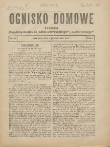 Ognisko Domowe: bezpłatny dodatek do "Głosu Leszczyńskiego" i „Głosu Polskiego” 1929.10.06 R.5 Nr40