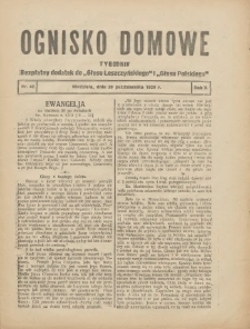 Ognisko Domowe: bezpłatny dodatek do "Głosu Leszczyńskiego" i „Głosu Polskiego” 1929.10.20 R.5 Nr42